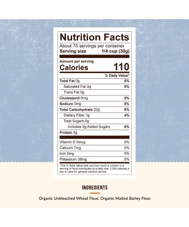 Organic Bread Flour for Baking - 5 lb Pack of 1 | Premium Quality 100% Organic Flour - Buy Online on GoSupps.com
