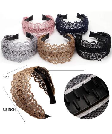 LONEEDY Non-Slip Multicolor Lace Headband Wide-Head Cutout Hard Headbands for Women and Girls (Sun flower) - Buy Online on GoSupps.com