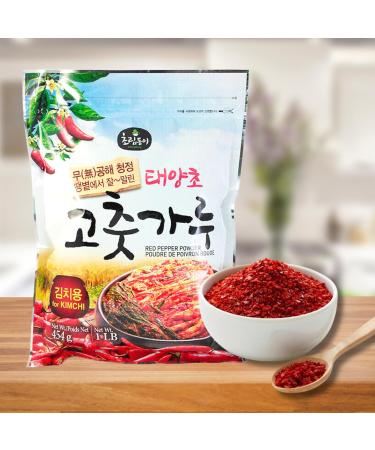 Choripdong Gochugaru Red Pepper Chilli Powder 454g - Coarse Flake for Kimchi | 1LB - Buy Online on GoSupps.com