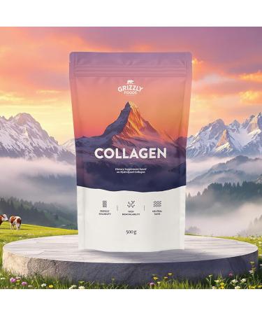 Grizzly Foods Collagen powder 1 x 500 g 100 pure & natural Optimal bioavailability Without additives Ideal for skin hair & joints Tasteneutral & versatile Collagen 500g Einzelbeutel - Buy Online on GoSupps.com