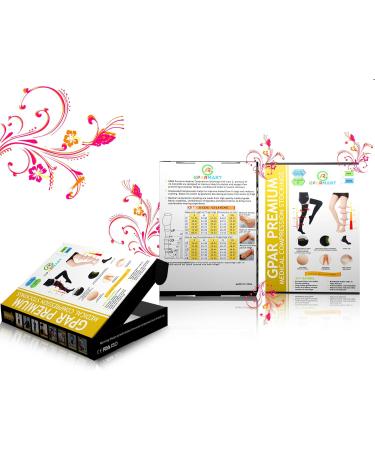 Buy GPAR Premium Medical Compression Stockings Class 2 - Unisex Thigh-High (23-32 mmHg) for Varicose Veins Edema & Leg Pain - Black Size L International Shipping Available - Buy Online on GoSupps.com