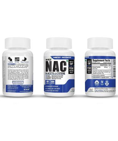 NutriJa N-Acetyl Cysteine (NAC) 600mg - 60 Capsules | Powerful Antioxidant Formula - Buy Online on GoSupps.com