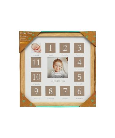 Kate & Milo Baby's First Year Frame - Monthly Growth Keepsake - Gender-Neutral Nursery Decor - Classic Wood Picture Frame - Buy Online on GoSupps.com