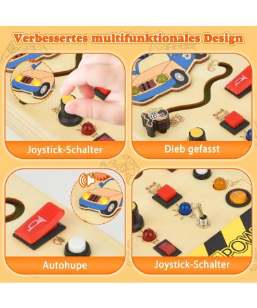 Montessori Busy Board for Babies & Toddlers | 8 Switches Activity Toy | Ideal Montessori Toys for 1-4 Years | International Shipping Available - Buy Online on GoSupps.com