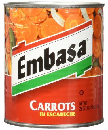 Embasa Sliced Carrots 26-Ounce (Pack of 6)