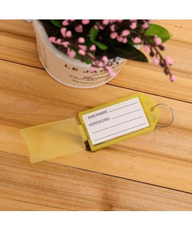 Siuke Keychain - PP Plastic Transparent Flip Key Day Classification Label - Handwritten Brand Keychain for Luggage Hotel Rooms - Blue & Yellow - Buy Online on GoSupps.com