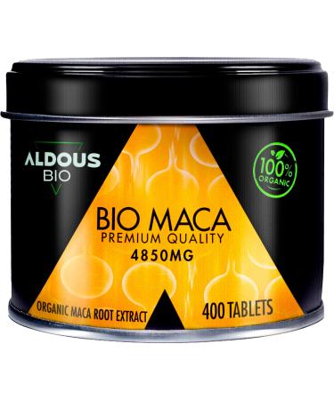 Organic Maca Extract | Dose 4850mg | 400 Tablets | Highly Concentrated | Maca Peruana | 100 Days | Maca Root Powder | Increases Energy & Vitality | Hormone Regulator | Organic Certification