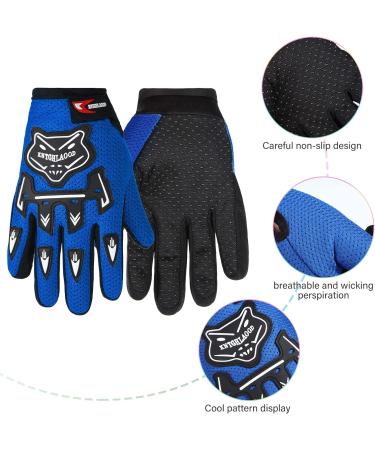 Children's Winter Sport Gloves - Royal Blue Motocross & Hiking Gloves for Outdoor Kids Activities - Buy Online on GoSupps.com