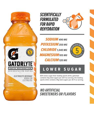 Gatorlyte Rapid Rehydration Electrolyte Beverage Variety Pack - 20oz Bottles (12 Pack) - Buy Online on GoSupps.com