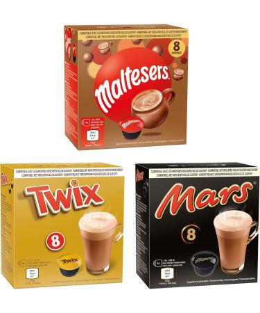 Chocolate Drinks - Dolce Gusto Compatible - 24 Capsules - Mars Twix Maltesers (8 each) - Buy Online on GoSupps.com