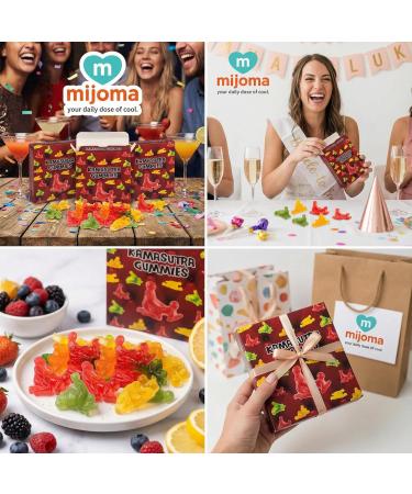  MIJOMA MIJOMA Kamasutra Fruit Gum - Kamasutra's exciting positions meet fruity taste 3 tempting 96g sachets ideal for colourful parties bachelor parties - Buy Online on GoSupps.com