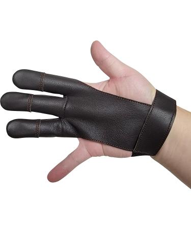 SAS Leather Traditional 3 Finger Archery Shooting Gloves - Hunting Target Protective Finger Tab for Adults, Men, Women, Youth - Small Black - Buy Online on GoSupps.com