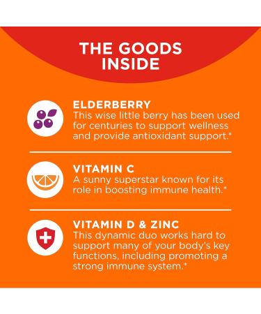 OLLY Immunity Powder - Daytime Immune Support Elderberry Vitamin C D Zinc Fizzy Drink Mix, Blood Orange (10 Count) - Buy Online on GoSupps.com