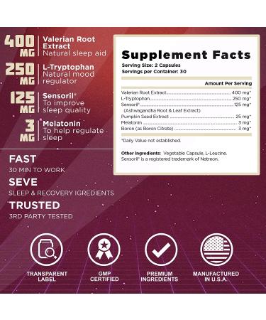 Vintage Bliss Melatonin Sleep Supplement - Deep Sleep & Muscle Recovery - 60 Count Pack - Keto Friendly - Buy Online on GoSupps.com