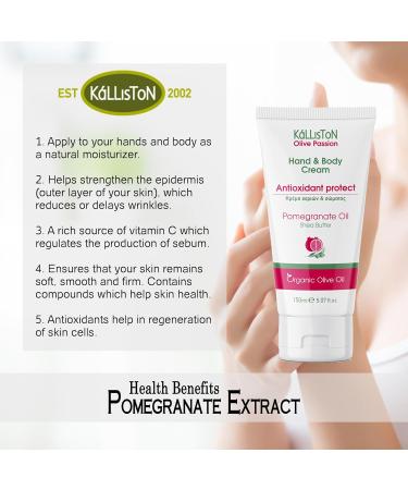 Kalliston Organic Olive Oil with Pomegranate Extract & Avocado Oil Lotions Hand & Body Cream Made in Greece 5.07 oz Each Pack of 2 - Buy Online on GoSupps.com