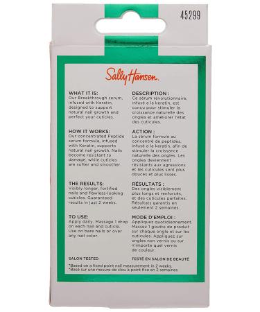 Sally Hansen Nail Growth Miracle Serum 0.37 fl oz - Strengthen & Nourish Nails - Buy Online on GoSupps.com