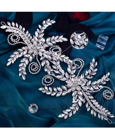 MOPMAP Bridal Rhinestone Headpiece - Silver Wedding Hair Accessories for Brides - Buy Online on GoSupps.com