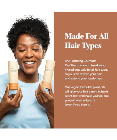 The Earthling Co. Dark Hair Volumizing Dry Shampoo - Vegan Formula, Talc-Free, 2.6 oz - Buy Online on GoSupps.com