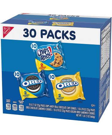 Nabisco Sweet Treats Variety Pack - OREO, OREO Golden, CHIPS AHOY - 30 Snack Packs (2 Cookies Per Pack) - Buy Online on GoSupps.com