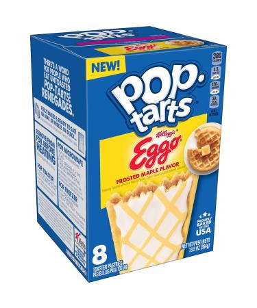 Pop-Tarts Eggo Toaster Pastries, Breakfast Foods, Kids Snacks, Frosted Maple Flavor (96 Pop-Tarts)