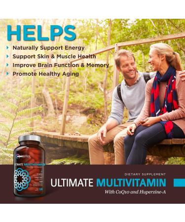 OmniBiotics Ultimate Daily Multivitamin for Women & Men 34 Essential Ingredients Including Vitamin A, C, D, E, B6, B12, Biotin, Zinc 120 Vegan Capsules Ultimate Daily Multivitamins 120 Count (Pack of 1) - Buy Online on GoSupps.com