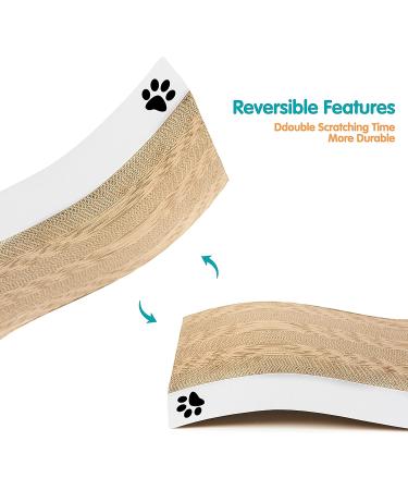 Conlun Cat Scratcher Pad - Double-Sided Anti-Slip Design | Medium-Wave White-2 Pack - Buy Online on GoSupps.com