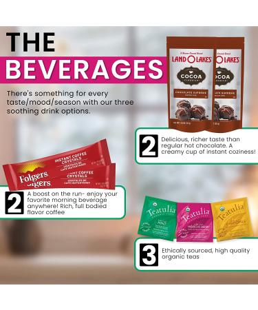 Women's Gift Set: Portable Kettle, Organic Tea, Honey, Hot Cocoa, Coffee, Pashmina Shawl | Birthday Basket for Friendship, Self-Care, Teacher, Mom - Buy Online on GoSupps.com