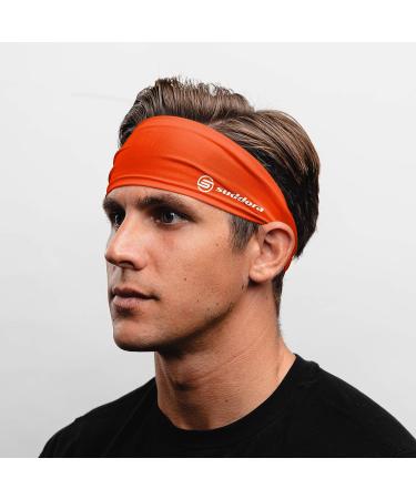 Suddora Solid Orange Wide Headband - Ideal for Workout, Football, Soccer and Yoga - Buy Online on GoSupps.com