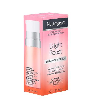 Neutrogena Bright Boost Illuminating Face Serum - Neoglucosamine & Turmeric Extract - Even Skin Tone, Reduce Dark Spots - 0.3 fl. oz - Buy Online on GoSupps.com