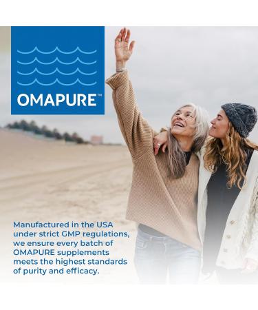 OMAPURE Fish Oil Supplements with Omega 3 Fatty Acids (1 Bottle 120 Softgels) - High EPA DHA & IFOS Fish Oil Pills Support Heart & Joint Health - Burpless Fish Oil Promotes Brain Function - Buy Online on GoSupps.com
