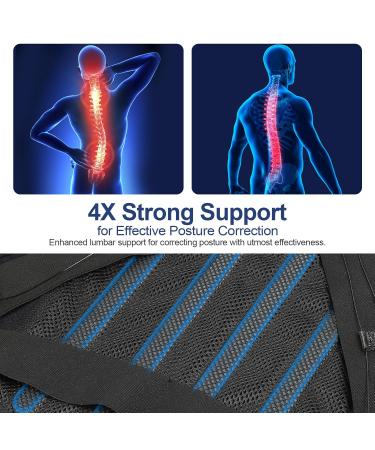 Back Brace & Posture Corrector for Men & Women - Adjustable Shoulder Straightener for Spine Support Scoliosis Relief Hunchback & Thoracic Alignment - Medium Size - Buy Online on GoSupps.com