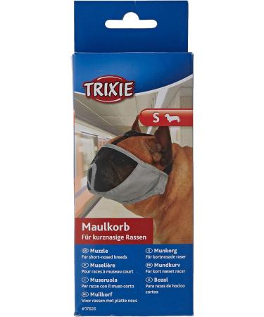 Trixie 17626 Muzzle for Short-Nosed Breeds - Polyester Size S Grey | International Shipping Available - Buy Online on GoSupps.com