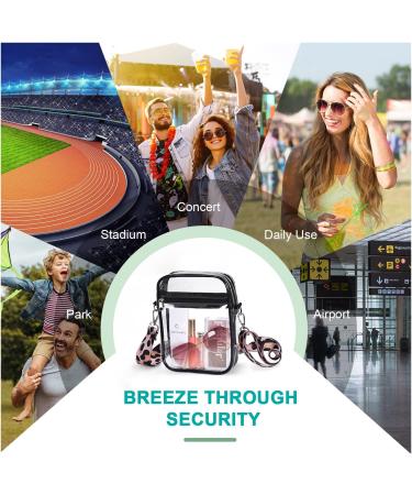 Clear Stadium Approved Crossbody Bag for Women & Men - Transparent PVC Messenger Handbag for Concerts & Events - Buy Online on GoSupps.com