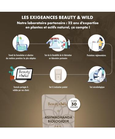 Ashwagandha Bio KSM-66 90 G lules Vegan - 900mg/Jour - Fabriqu en France - Ginseng Indien Extra Fort Anti-Stress Musculation Favorise le Bien- tre Am liore la Qualit du Sommeil Beauty&Wild - Buy Online on GoSupps.com