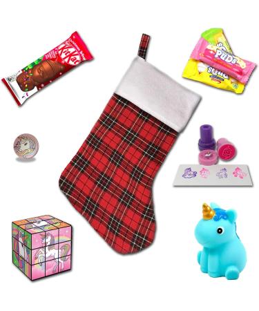 Pre-filled Christmas Stocking Packed full of Unicorn themed items over x15 goodies included - Buy Online on GoSupps.com