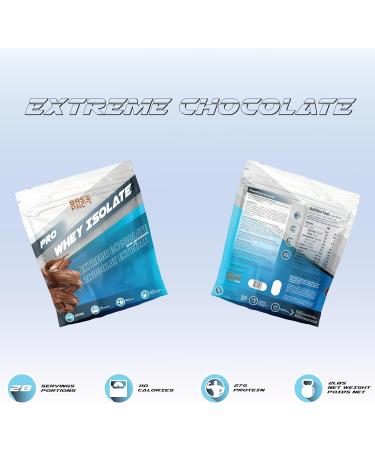 Pro Whey Isolate - Extreme Chocolate | Base Pro Nutrition | Whey Isolate Protein Powder 27 Grams of Protein Per Scoop 28 Servings Per Pouch | 2LBS Extreme Chocolate 2 LBS - Buy Online on GoSupps.com