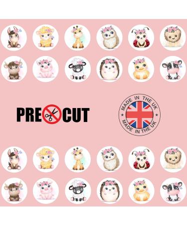 24 x Precut Cute Animals Edible Baby Shower Newborn Party Wafer Rice Paper Cupcake Toppers Cake Decorations - Buy Online on GoSupps.com