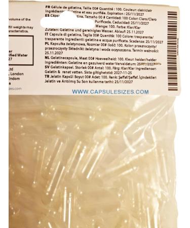 Empty Capsules Size 00 x 200 - Buy Online on GoSupps.com