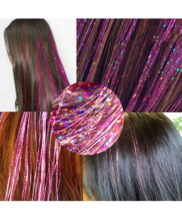 Tototoo Bright Pink Fairy Hair Tinsel Kit - 1500 Heat Resistant Strands for Sparkling Party Extensions - Buy Online on GoSupps.com
