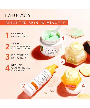 Farmacy Wake Up Honey Vitamin C Eye Cream - Brightening Under Eye Cream for Dark Circles + Puffiness - Enriched with Cranberry Peptide to Smooth Wrinkles Over Time (15ml) 0.5 Fl Oz (Pack of 1) - Buy Online on GoSupps.com