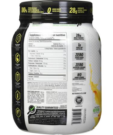Nutrabolics Hydropure 100% Hydrolyzed Whey Protein Powder Peach Mango Smoothie 1.6 Pounds Peach Mango Smoothie 1.6 lbs - Buy Online on GoSupps.com