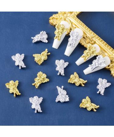 PAGOW 100PCS Baroque Angel Baby Nail Charms - 3D Embossed Nail Art Accessories for Women Manicure DIY - Buy Online on GoSupps.com