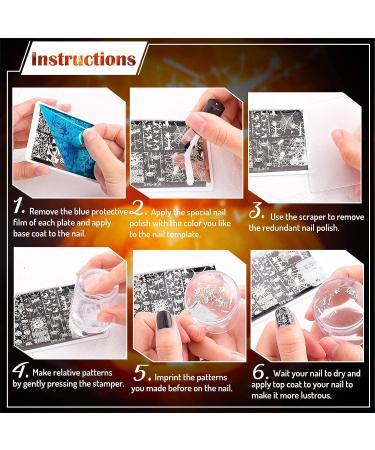 Whaline 6Pcs Flower Butterfly Nail Art Stamping Plates - Floral & Butterfly Image Templates for Women's DIY Manicure - Spring/Summer Salon Design Kit - Buy Online on GoSupps.com