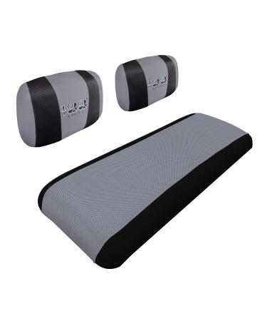 10L0L Golf Cart Seat Covers for Yamaha G2 G9 G16 G19 G22 & Club Car DS Pre-2000, E-Z-GO Marathon, Washable Breathable Air Polyester Mesh Cloth, Cool in Summer and Warm in Winter Black+Gray - Buy Online on GoSupps.com