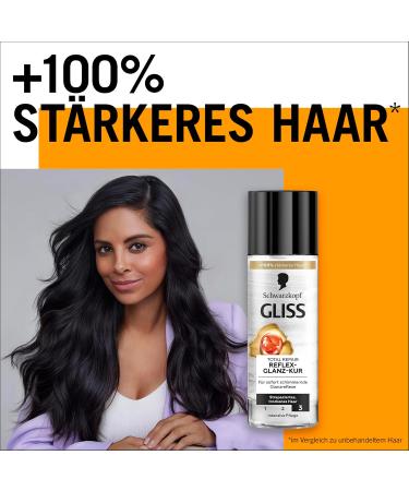 Gliss Reflex Total Repair Shine Treatment (150 ml) - Keratin and flower nectar hair treatment for instant shimmering highlights - Reduces hair breakage - Buy Online on GoSupps.com