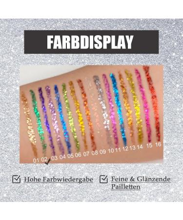  EONFAVE Green Glitter Eyeliner Liquid Shine Waterproof Rub Resistant Highly Pigmented Green Kaja Pencil Long Lasting Glitter Eye & Body Makeup for Face and Body - Buy Online on GoSupps.com