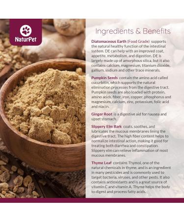 NaturPet Intesti Care for Dogs & Cats | Natural Alternative to Chemical Wormers | Promotes a Healthy intestinal Tract | Contains Diatomaceous Earth | 165g - Buy Online on GoSupps.com