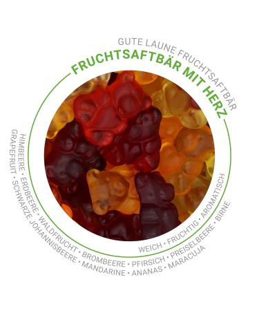 Naschlabor Good Mood Fruit Juice Bear | 500g Pure Fruit Juices | 20% Variety | Gluten & Lactose-Free | No Artificial Dyes or Flavors - Buy Online on GoSupps.com