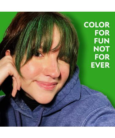 Fun In by Sun In Temporary Hair Color Green - Easy Brush Applicator Washes Out in One Shampoo Gluten-Free Paraben-Free Alcohol-Free Cruelty-Free - Buy Online on GoSupps.com