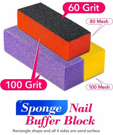 16 Pcs Nail Files & Buffers Set - OVLUX Professional & Home Nail Buffer Block Tool - Double Sided Grit Files for Natural Nails - 7 Step Nail Strips - Buy Online on GoSupps.com